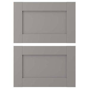 IKEA ENHET drawer front, 18x12 in, 2 pack Gray Frame, Ikea Ireland | 3247AGZLT