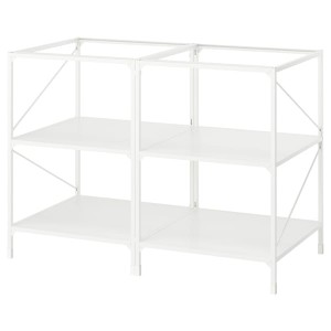 IKEA ENHET kitchen island frame with shelves, 24 in, 2 pack White, Ikea Ireland | 7945HPKYU