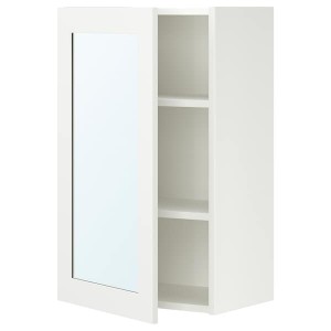 IKEA ENHET mirror cab/1 door, 18x12 3/4x30 in White / White Frame, Ikea Ireland | 6129MFBHN