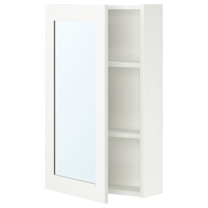 IKEA ENHET mirror cab/1 door, 18x6 3/4x30 in White / White Frame, Ikea Ireland | 4857XYOSZ
