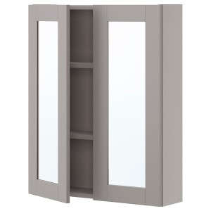 IKEA ENHET mirror cab/2 door, 24x6 3/4x30 in Gray / Gray Frame, Ikea Ireland | 0571KBDAN