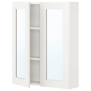 IKEA ENHET mirror cab/2 door, 24x6 3/4x30 in White / White Frame, Ikea Ireland | 5836BXONZ
