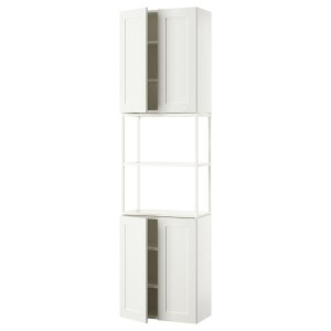 IKEA ENHET storage combination, 24x12 3/4x90 in White / White Frame, Ikea Ireland | 4863FWZBN