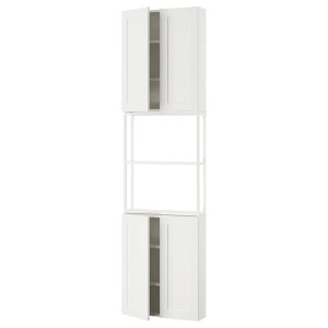 IKEA ENHET storage combination, 24x6 3/4x90 in White / White Frame, Ikea Ireland | 3647XFYIT