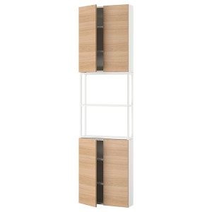 IKEA ENHET storage combination, 24x6 3/4x90 in White / Oak Effect, Ikea Ireland | 7283RUSXM