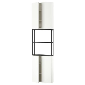 IKEA ENHET storage combination, 24x6 3/4x90 in Anthracite / White, Ikea Ireland | 0489MOGET