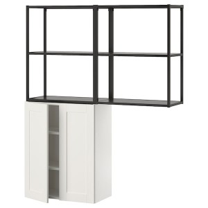 IKEA ENHET storage combination, 48x12 3/4x60 in Anthracite / White Frame, Ikea Ireland | 9680VALSW