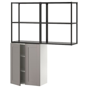 IKEA ENHET storage combination, 48x12 3/4x60 in Anthracite / Gray Frame, Ikea Ireland | 6179HWRBJ