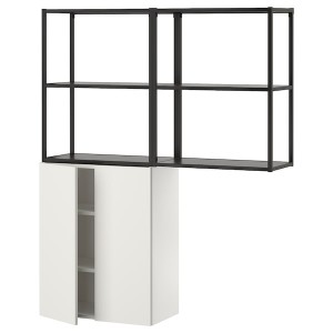 IKEA ENHET storage combination, 48x12 3/4x60 in Anthracite / White, Ikea Ireland | 8297VLYRO