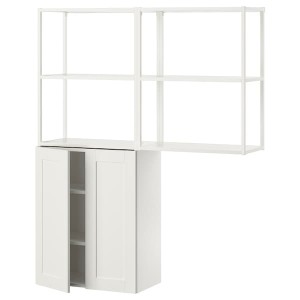 IKEA ENHET storage combination, 48x12 3/4x60 in White / White Frame, Ikea Ireland | 1924IVWER