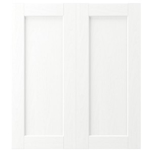 IKEA ENKÖPING 2-p door/corner base cabinet set, 13x30 in White Wood Effect, Ikea Ireland | 5482IKMAN