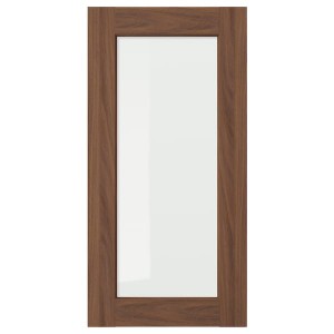IKEA ENKÖPING glass door, 15x30 in Brown Walnut Effect, Ikea Ireland | 0134UJMCZ