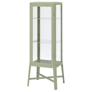 IKEA FABRIKÖR Glass-door cabinet, 22 1/2x59 in Pale Gray / Green, Ikea Ireland | 0251NHBKU