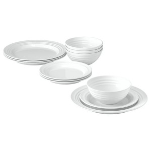 IKEA FAVORISERA 12 piece dinnerware set, white, Ikea Ireland | 5783CTKVJ