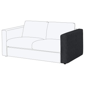 IKEA FINNALA Cover for armrest Tallmyra Black / Gray, Ikea Ireland | 7598QIZXF