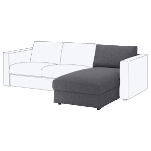 IKEA FINNALA Cover for chaise section Gunnared Medium Gray, Ikea Ireland | 6735MTDPH