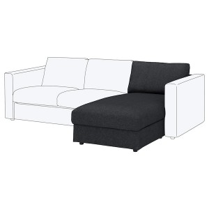 IKEA FINNALA Cover for chaise section Tallmyra Black / Gray, Ikea Ireland | 9712IUGNW