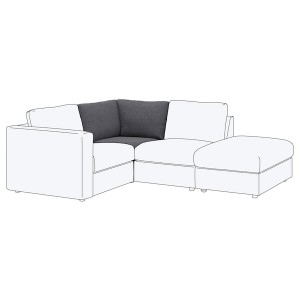 IKEA FINNALA Cover for corner section Gunnared Medium Gray, Ikea Ireland | 8794HVQWZ