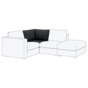 IKEA FINNALA Cover for corner section Tallmyra Black / Gray, Ikea Ireland | 8012OYIEQ