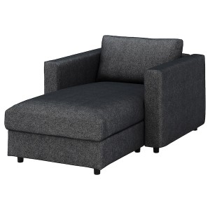 IKEA FINNALA chaise cover Tallmyra Black / Gray, Ikea Ireland | 0753RAYUC