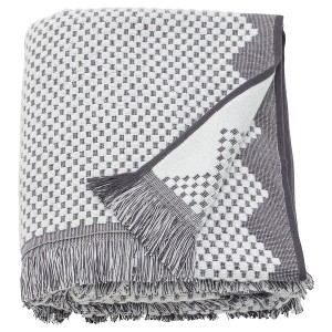 IKEA FJÄLLSTARR bath sheet, 39x59 in White / Gray, Ikea Ireland | 8756TPUFX