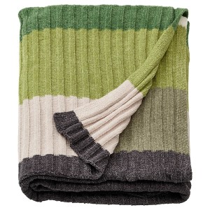 IKEA FJÄLLTRIFT throw, gray/green, 51x67 in, Ikea Ireland | 8012FCDXT