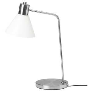 IKEA FLUGBO table lamp with LED bulb, nickel plated/glass, Ikea Ireland | 8561YIJLO