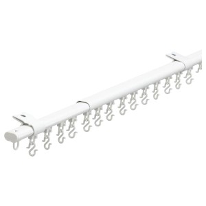 IKEA FRAMFUSIG single track rail with gliders, white, 39 ¼-70 ¾ in, Ikea Ireland | 3456KJIYN