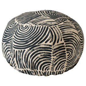 IKEA FRÖDD floor cushion, black/patterned, 22 in, Ikea Ireland | 2950GOMWA