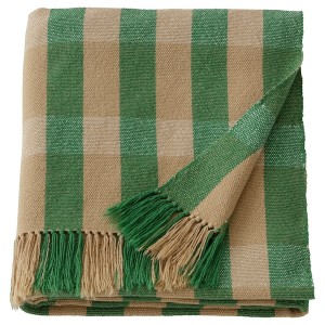 IKEA FRÖDD throw, green/stripe, 51x71 in, Ikea Ireland | 8192CWTGM