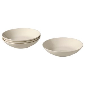 IKEA FÄRGKLAR deep plate/bowl, 9 in, 4 pack Glossy Beige, Ikea Ireland | 2905MRYCT