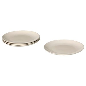IKEA FÄRGKLAR plate, 10 in, 4 pack Glossy Beige, Ikea Ireland | 4286OVXAP