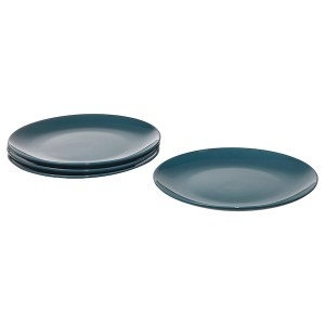 IKEA FÄRGKLAR plate, 10 in, 4 pack Glossy Dark Turquoise, Ikea Ireland | 9742QCPXB