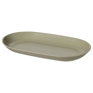 IKEA FÄRGKLAR serving plate, matte green, 14x9 in, Ikea Ireland | 9827KAXUD