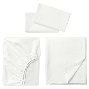 IKEA FÄRGMÅRA sheet set, Queen White, Ikea Ireland | 3249UYWQI