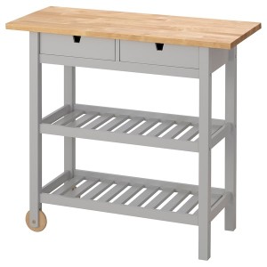 IKEA FÖRHÖJA kitchen cart, 39 3/8x16 7/8 in Birch / Gray, Ikea Ireland | 5087RWDES