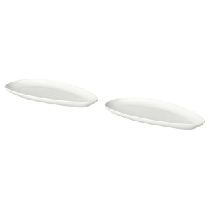IKEA FRÖJDEFULL serving plate, white, 9x4 in, 2 pack, Ikea Ireland | 2348REHMO