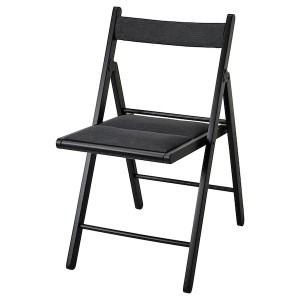 IKEA FRÖSVI folding chair Black / Knisa Dark Gray, Ikea Ireland | 3982GYFAB