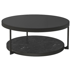 IKEA FRÖTORP coffee table, anthracite marble effect/black glass, 34 5/8 in, Ikea Ireland | 7581LANFY