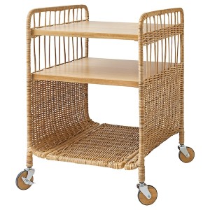 IKEA FRYKSÅS storage unit on casters, rattan, 14 5/8x20 7/8 in, Ikea Ireland | 3250OFXWK