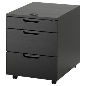 IKEA GALANT drawer unit on casters, black stained ash veneer, 17 3/4x21 5/8 in Black Stained Ash Veneer, Ikea Ireland | 7308NDIBO