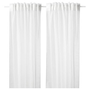IKEA GJERTRUD sheer curtains, 1 pair, white, 57x84 in, Ikea Ireland | 0967XWDBO