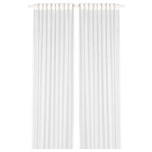 IKEA GJERTRUD sheer curtains, 1 pair, white, 57x98 in, Ikea Ireland | 9247XVRIM