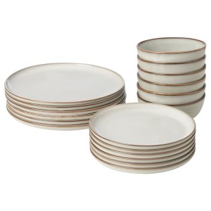 IKEA GLADELIG 18-piece dinnerware set Gray, Ikea Ireland | 9728MIRWL