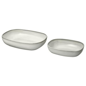 IKEA GLADELIG baking dish, set of 2, gray, Ikea Ireland | 8743LDYFR