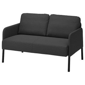 IKEA GLOSTAD loveseat Knisa Dark Gray, Ikea Ireland | 9360MCUBH