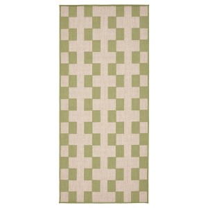 IKEA GÅNGSTIG kitchen mat, 2'4 inx5'3 in Green / Off White, Ikea Ireland | 9627SRIOU