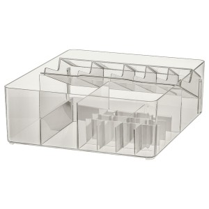 IKEA GODMORGON Box with compartments, smoked, 12 ½x11x4 in, Ikea Ireland | 2130KDGVH