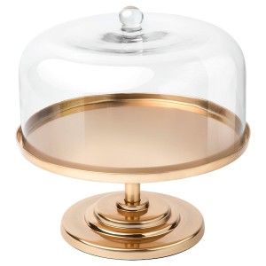 IKEA GOKVÄLLÅ cake stand with lid, 11 in, Ikea Ireland | 3045OYVIK