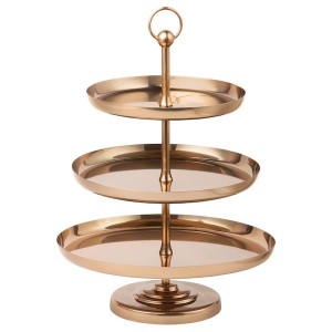 IKEA GOKVÄLLÅ serving stand, 3 tiers, copper color, 16x13x13 in, Ikea Ireland | 0589BOHUF